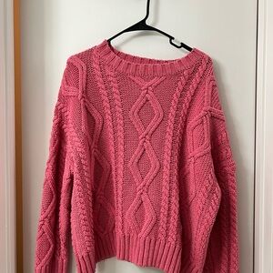 Princess Polly Pink Cable Knit Sweater